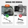 VEVOR Blind Hole Bearing Puller Set, 16-in-1 Inner Bearing Race and Seal Extractor Kit, Slide Hammer Pilot Insert Inner Internal Bearing Removal Tool Set, 10 Adjustable Collects and Counterstay