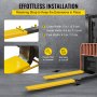VEVOR Pallet Forks Extensions Steel Pallet Forks 72 x 4.5 Inch Heavy Duty Pallet Forks 182cm Length Forks Extensions for Forklift Lift Truck(72 x 4.5 Inch)