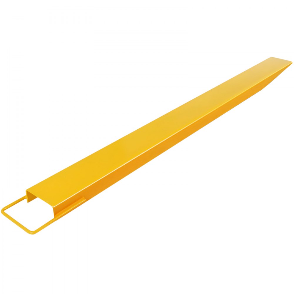 Extensiones de horquilla VEVOR, extensiones de horquilla de paleta de 96 pulgadas de largo, extensiones de carretilla elevadora de 4,5 pulgadas de ancho, extensiones de carretilla elevadora de paleta de acero resistente, 1 par para cargadores de carretilla elevadora