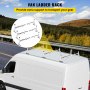 VEVOR Van Ladder Roof Racks, 3 Bars, 750 LBS Capacity, Adjustable Matte Coating Van Rack with Ladder Stoppers, Compatible with Chevy Express Fullsize Van 1996-Up, White