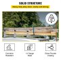VEVOR Van Ladder Roof Racks, 3 Bars, 750 LBS Capacity, Adjustable Matte Coating Van Rack with Ladder Stoppers, Compatible with Chevy Express Fullsize Van 1996-Up, White
