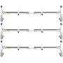 VEVOR van ladder roof racks with adjustable brackets and white finish for secure storage.