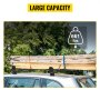 VEVOR Porte-échelle de toit pour van, 2 barres, capacité de 661 lb, barre transversale de toit en acier réglable de 55" à 63", avec butée, compatible avec Chevy Express 2003-2022 | 2003-2022 GMC Savana, pour kayak, canoë, bois de construction
