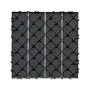 Baldosas entrelazadas VEVOR, paquete de 36, 30 x 30 cm, 36 pies cuadrados (36 pies cuadrados), de plástico, impermeables, para exteriores, para cualquier clima, para terrazas, porches, piscinas, balcones y patios, color gris oscuro.