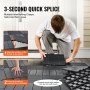 VEVOR Interlocking Deck Tiles 10 Pack 12"x12" Plastic for Porch Dark Grey