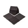 VEVOR Interlocking Deck Tiles, 10 Pack,12"x12" 10 sq. ft Plastic Waterproof Outdoor Flooring All Weather Use, Patio Floor Decking Covering Tiles for Porch Poolside Balcony Backyard, Dark Brown