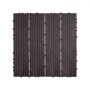 VEVOR Interlocking Deck Tiles, 10 Pack,12"x12" 10 sq. ft Plastic Waterproof Outdoor Flooring All Weather Use, Patio Floor Decking Covering Tiles for Porch Poolside Balcony Backyard, Dark Brown