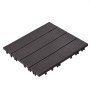 VEVOR Interlocking Deck Tiles, 10 Pack,12"x12" 10 sq. ft Plastic Waterproof Outdoor Flooring All Weather Use, Patio Floor Decking Covering Tiles for Porch Poolside Balcony Backyard, Dark Brown