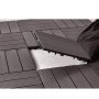 VEVOR Interlocking Deck Tiles, 10 Pack,12"x12" 10 sq. ft Plastic Waterproof Outdoor Flooring All Weather Use, Patio Floor Decking Covering Tiles for Porch Poolside Balcony Backyard, Dark Brown