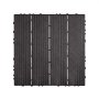 VEVOR Interlocking Deck Tiles, 36 Pack,11.6"x11.6" 36 sq. ft Plastic Waterproof Outdoor Flooring All Weather Use, Patio Floor Decking Covering Tiles for Porch Poolside Balcony Backyard, Dark Brown