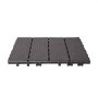 VEVOR Interlocking Deck Tiles, 36 Pack,11.6"x11.6" 36 sq. ft Plastic Waterproof Outdoor Flooring All Weather Use, Patio Floor Decking Covering Tiles for Porch Poolside Balcony Backyard, Dark Brown