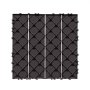 VEVOR Interlocking Deck Tiles, 36 Pack,11.6"x11.6" 36 sq. ft Plastic Waterproof Outdoor Flooring All Weather Use, Patio Floor Decking Covering Tiles for Porch Poolside Balcony Backyard, Dark Brown