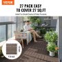 VEVOR Interlocking Deck Tiles Plastic Wood 27 Pack 12"x12" Waterproof for Porch