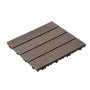 VEVOR Interlocking Deck Tiles Plastic Wood, 27 Pack,12"x12" 27 sq. ft Waterproof Outdoor Flooring All Weather Use, Patio Floor Decking Covering Tiles for Porch Poolside Balcony Backyard, Dark Brown