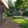 VEVOR Interlocking Deck Tiles Plastic Wood, 10 Pack,12"x12" 10 sq. ft Waterproof Outdoor Flooring All Weather Use, Patio Floor Decking Covering Tiles for Porch Poolside Balcony Backyard, Dark Brown