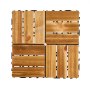 VEVOR Interlocking Deck Tiles Solid Wood, 10 Pack,12"x12" Waterproof Camphor Pine Wood Flooring All Weather Use, Patio Floor Decking Covering Tiles for Porch Poolside Balcony Backyard, (Wooden)