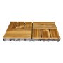 VEVOR Interlocking Deck Tiles Solid Wood, 10 Pack,12"x12" Waterproof Camphor Pine Wood Flooring All Weather Use, Patio Floor Decking Covering Tiles for Porch Poolside Balcony Backyard, (Wooden)