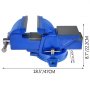6'' Bench Vise 60lbs Light Duty Kn29 360 Swivel Multipurpose Clamping Vise