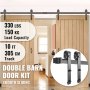 VEVOR sliding barn door hardware kit with 330 lbs load capacity and 10 ft track.