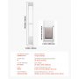VEVOR Dog Door for Sliding Glass Door, 2311-2439 mm Adjustable Height, Aluminum Alloy Frame with Metal Rotating Hinges, Lock Design, 209.6 x 311.2 mm Flap, Sliding Glass Pet Door for Renters