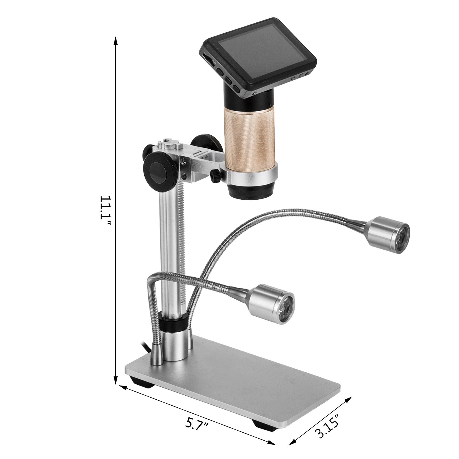 Hdmi Digital Microscope For Pcb Repair Adsm201 3mp 10x-300x Magnification 1080p