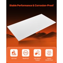 1-Pack HDPE Plastic Sheet Board 24 x 48 Inch Plastic Panel 1/2 Inch Thick