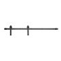 VEVOR 5FT Sliding Barn Door Hardware Kit, 330 LBS Weight Capacity, Compatible with 30 Inches Max Width & 1-3/8 to 1-3/4 Inches Thickness Single Sliding Barn Door, Durable Track & J-shape Roller,Black