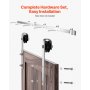 VEVOR 6.6FT Sliding Barn Door Hardware Kit for Single Sliding Barn Door Silver