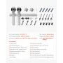VEVOR 1500mm Sliding Barn Door Hardware Kit for Single Sliding Barn Door Silver