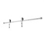 VEVOR - Kit de herrajes para puerta corrediza de granero de 1,5 m (3 pies), capacidad de peso de 150 kg (330 lb), compatible con puertas corredizas de granero individuales de 76 cm de ancho y 4,5 a 4,5 cm de grosor, riel duradero y rodillo en forma de J (plata)