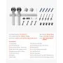 VEVOR 1830 mm Sliding Barn Door Hardware Kit for Single Sliding Barn Door Silver
