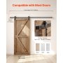 VEVOR 10FT Sliding Barn Door Hardware Kit for Single Sliding Barn Door I-shape