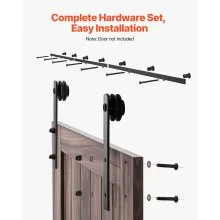 VEVOR 10FT Sliding Barn Door Hardware Kit for Single Sliding Barn Door I-shape