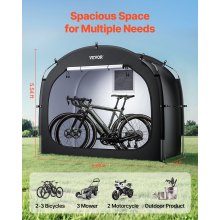 Outdoor Bike Storage Tent Spacious Waterproof Bike Tent for 3 to 4 Bikes