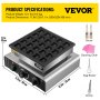 VEVOR Mini máquina para hacer panqueques holandeses, máquina para hacer panqueques holandeses en forma de corazón, 25 piezas, máquina para hacer panqueques eléctrica comercial, mini máquina para hacer panqueques de 850 W, máquina para hacer gofres para muffins Proffertjes de 110 V para cocina, panadería, snack bar