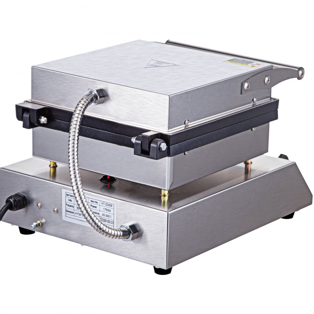 1750W Commercial Waffle Maker Electric Nonstick Pancake Machine 6PCs Breakfast