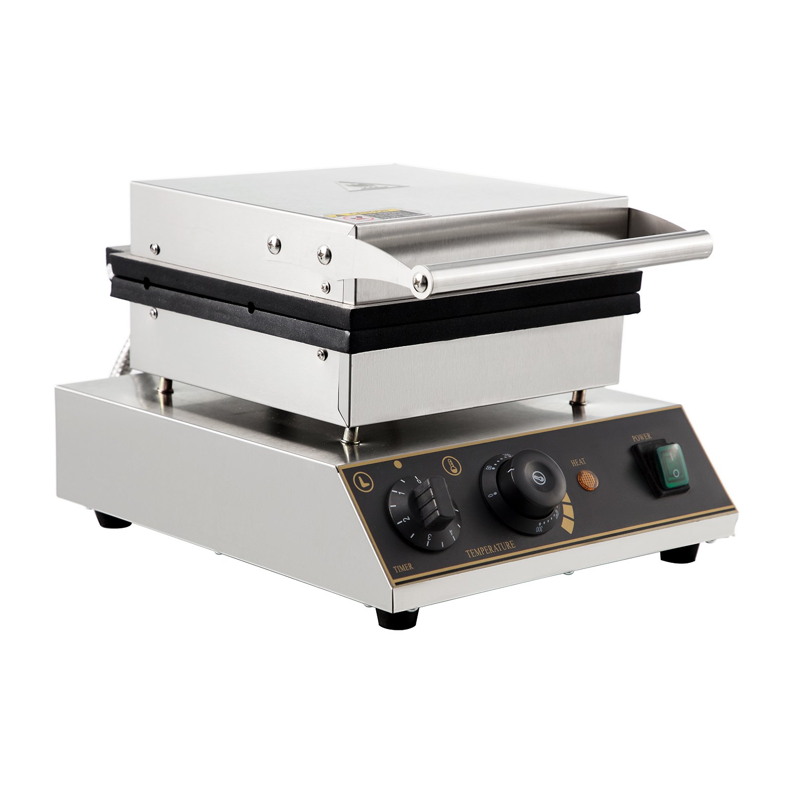 Commercial Heart Shaped Ice Cream Waffle Maker 50~300℃ 1750w Sturdy Support