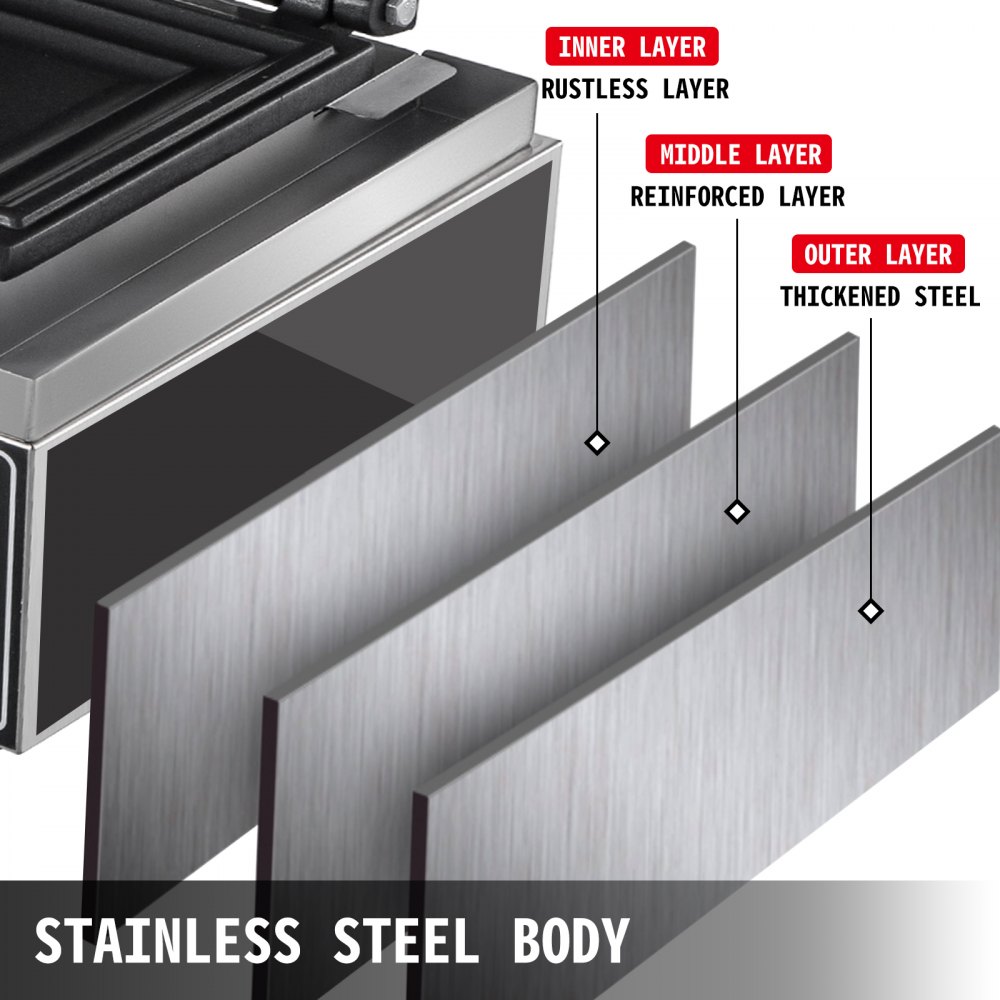 VEVOR 1550W Waffle Maker Nonstick Sandwich Toaster Machine Pancake Breakfast