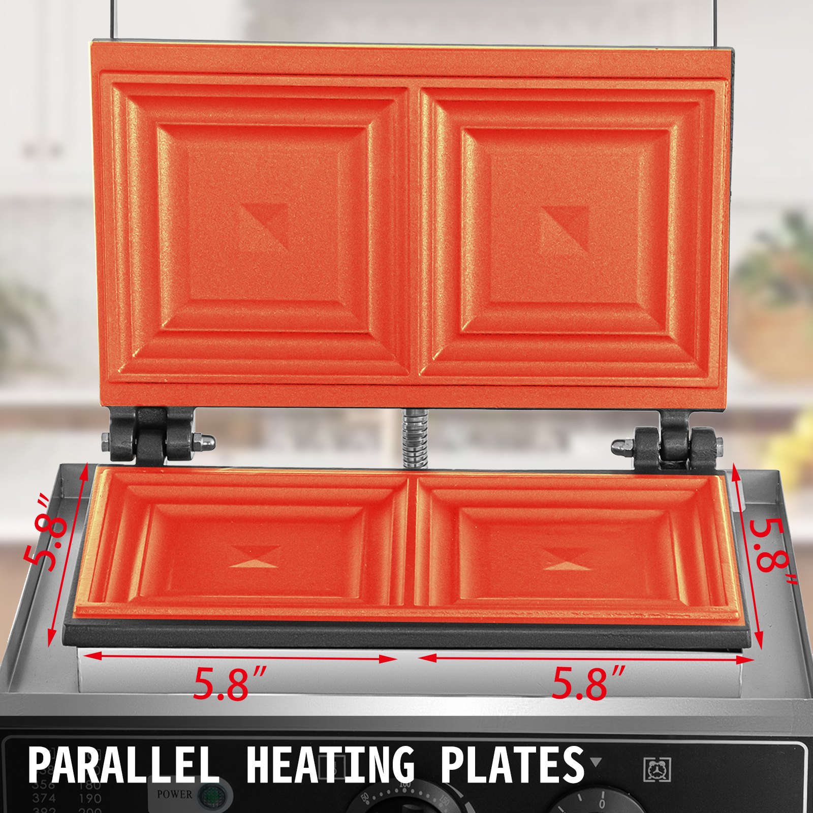 VEVOR 1550W Waffle Maker Nonstick Sandwich Toaster Machine Pancake Breakfast