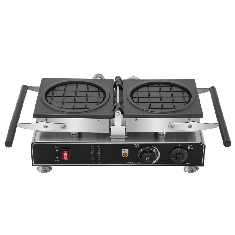 Waffle Maker With Removable Plates Round Grip Shaped Waffle Maker 7-inch Waffles