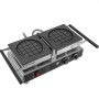Máquina para hacer gofres con placas extraíbles Máquina para hacer gofres con forma de agarre redondo Gofres de 7 pulgadas