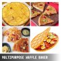Waffle Maker With Removable Plates Round Grip Shaped Waffle Maker 7-inch Waffles