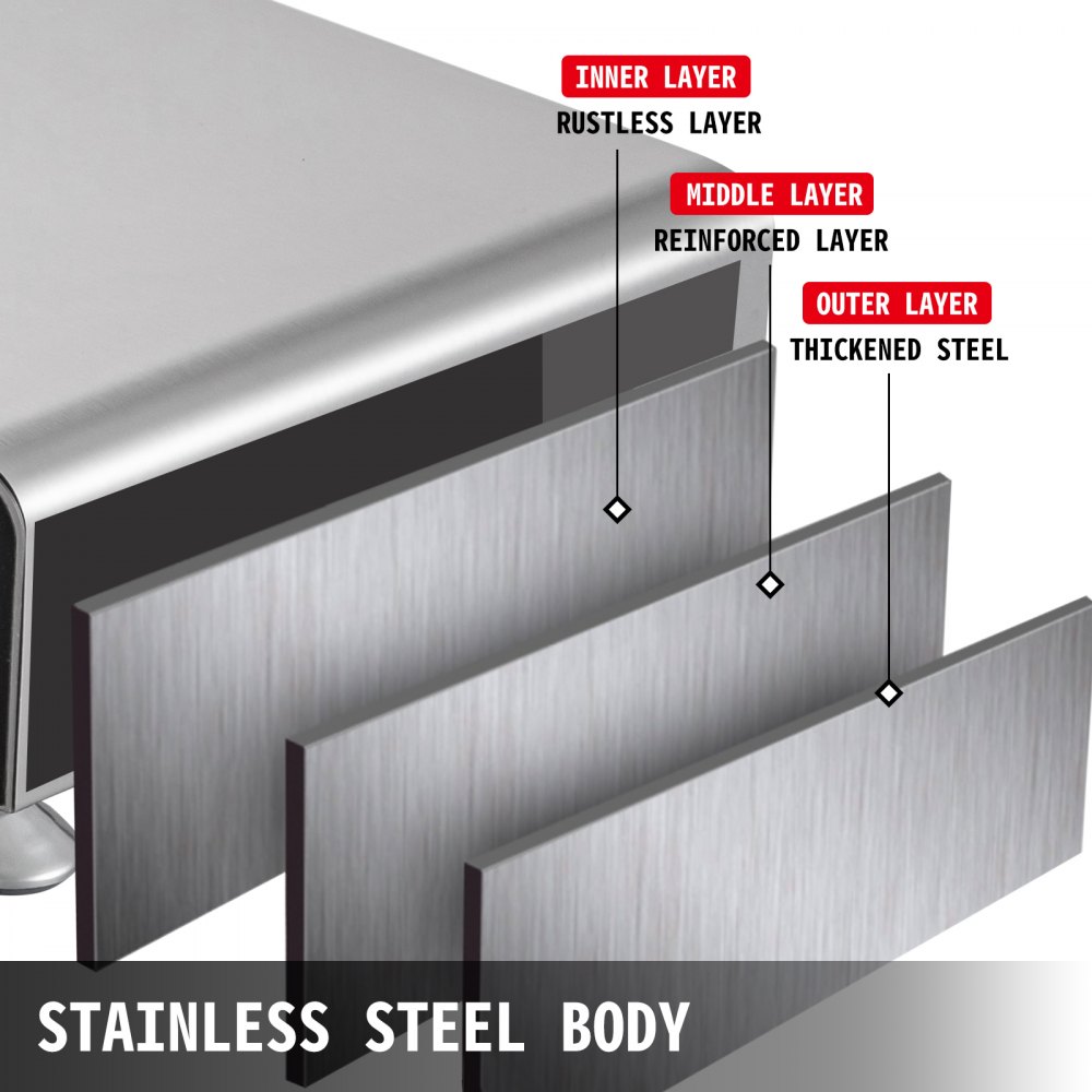 VEVOR Commercial Waffle Maker Electric Round Nonstick Home Pancake Baker 1600W