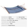 VEVOR Double Quilted Fabric Hammock, 12 FT Double Hammock with Hardwood Spreader Bars, 2 Person Quilted Hammock with Detachable Pillow and Chains for Camping Outdoor Patio Yard Beach, 480 lbs Capacity