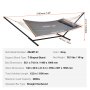 VEVOR Two Person Hammock with Stand Included Heavy Duty 480lb Capacity, Double Hammock with 12 FT Steel Stand and Portable Carrying Bag and Pillow, Freestanding Hammock for Outdoor Patio Yard Beach