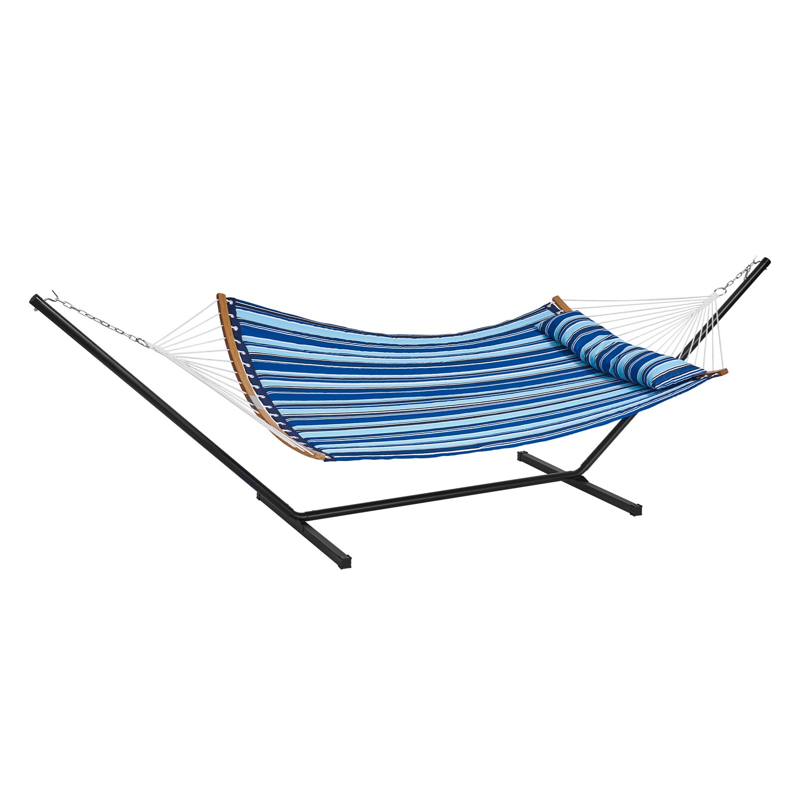 VEVOR Double Quilted Fabric Hammock Two Person Hammock with Stand 480lb Capacity