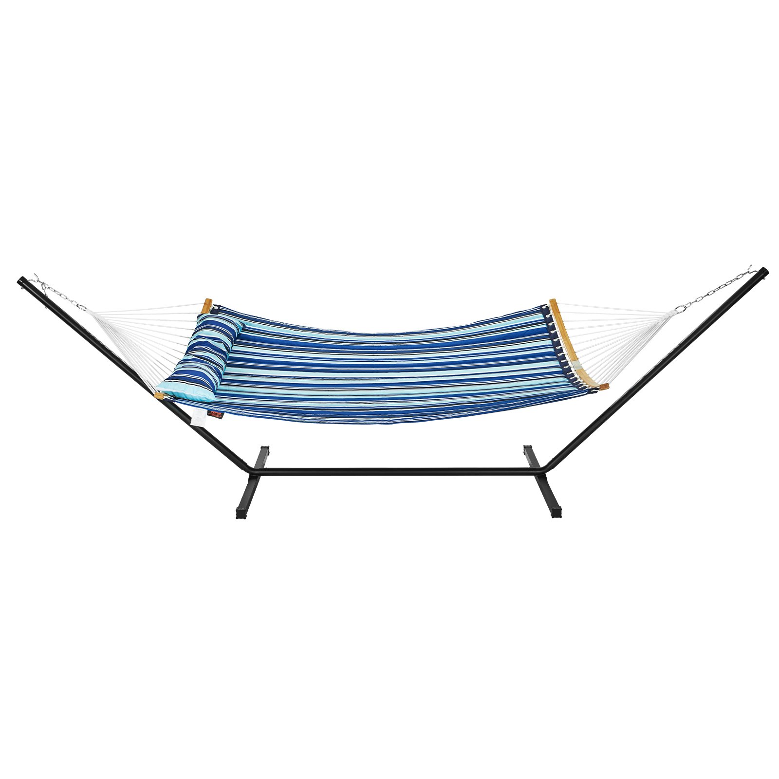 VEVOR Double Quilted Fabric Hammock Two Person Hammock with Stand 480lb Capacity