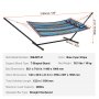 VEVOR Two Person Hammock with Stand Included Heavy Duty 480lb Capacity, Double Hammock with 12 FT Steel Stand and Portable Carrying Bag and Pillow, Freestanding Hammock for Outdoor Patio Yard Beach