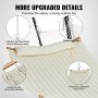 VEVOR double quilted hammock with high-strength metal rings, 14-inch chain, and large detachable pillow.