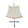 VEVOR double quilted hammock with white padding, wooden spreader bars, and sturdy metal stand.